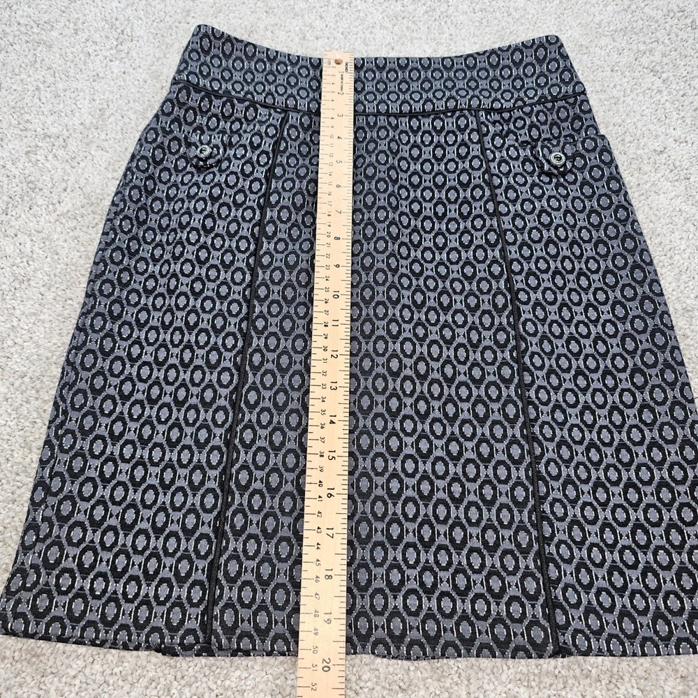 Truli Petite Black Silver Geometric Pattern A-Lin… - image 2